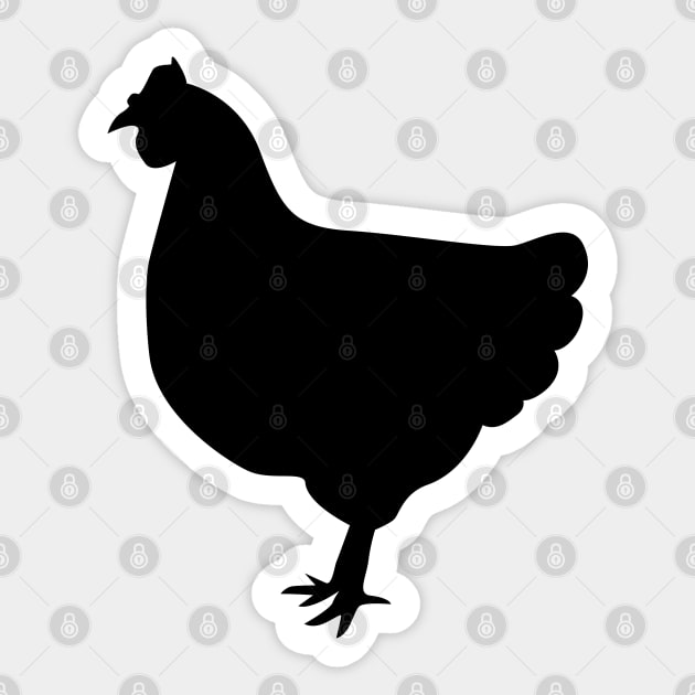 Chicken Silhouette Sticker by KC Happy Shop